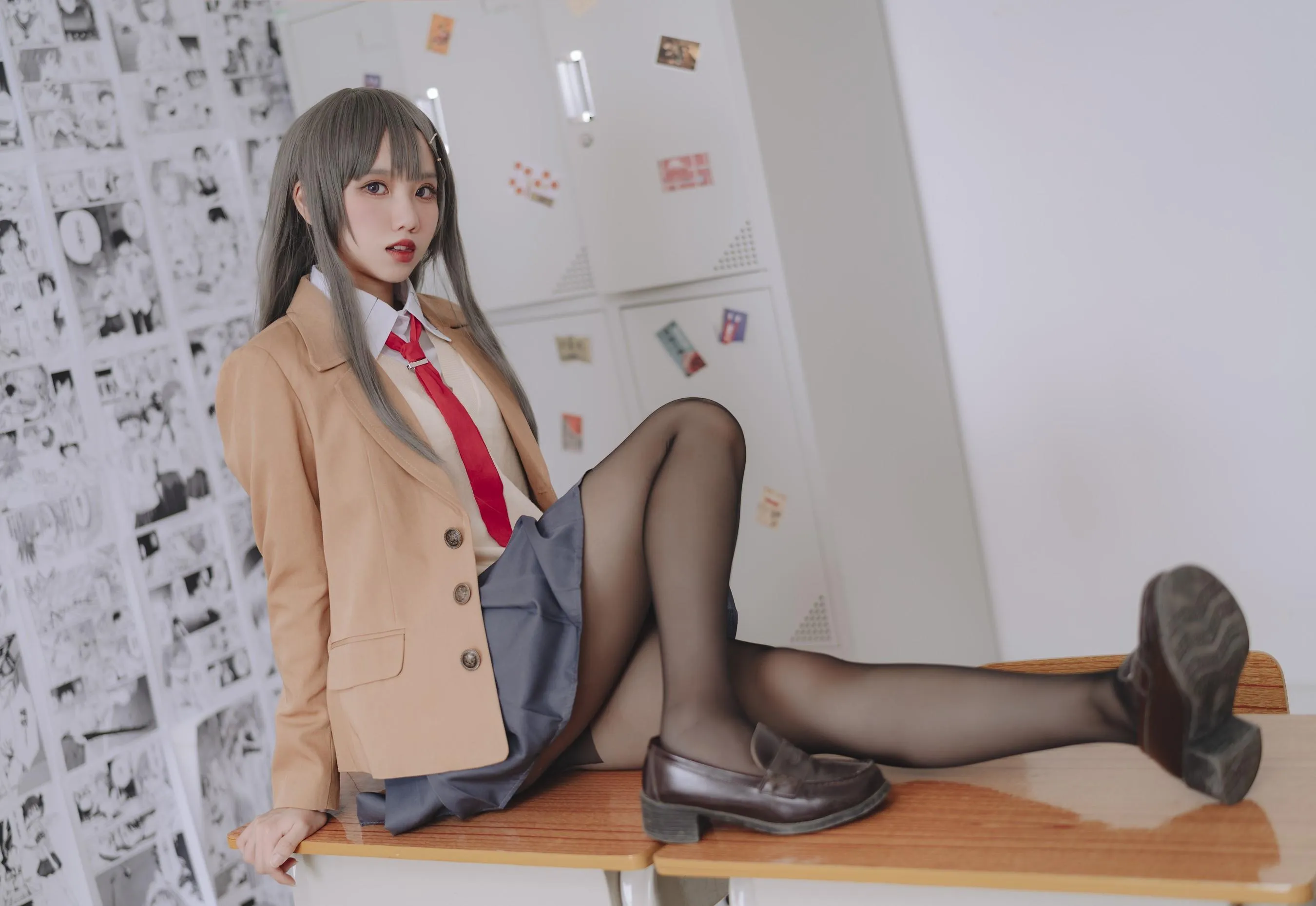 果咩酱w – NO.43 麻衣校服 [31P]插图5
